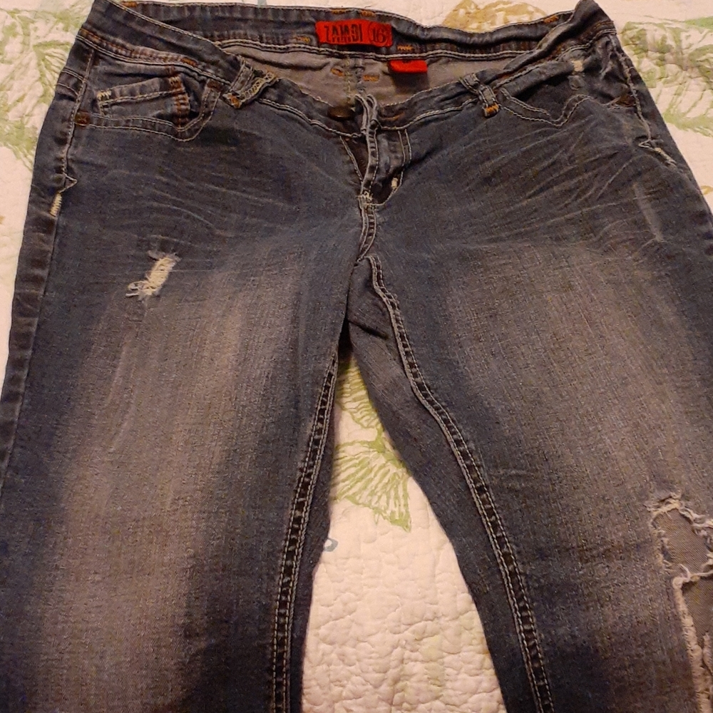 Distressed jeans